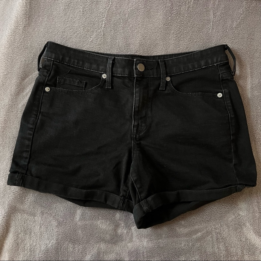 Classic High-Rise Black Women's Denim Shorts